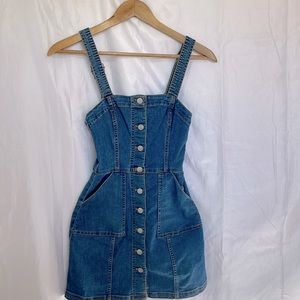 Blue Overall Mini Dress